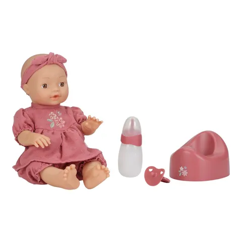 Muñeca Livia rosa, bebe y hace pipí, de Little Dutch